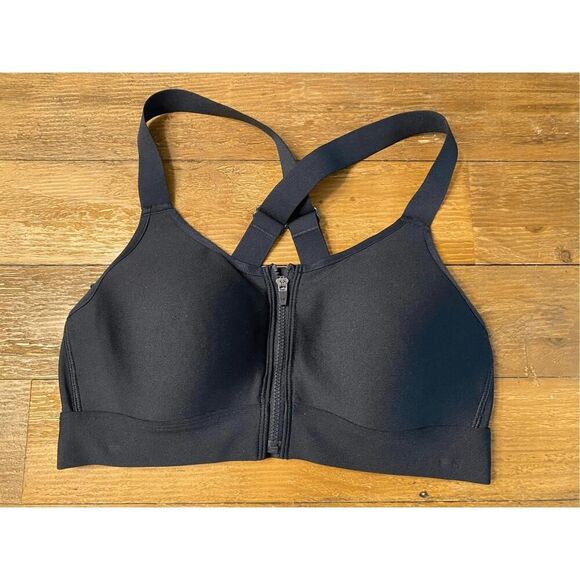 Under Armour Small Women's Continuum High Impact Zip Sports Bra black - Picture 1 of 5